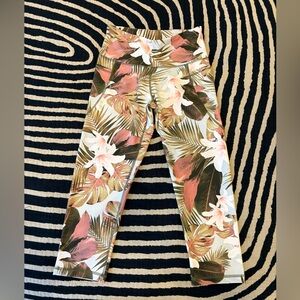 Old Navy Tropical Floral women Leggings - Pink, Green, White